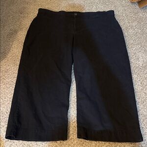 Black high rise chino Wide-Leg Pants